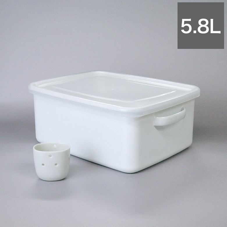 野田琺瑯 ぬか漬け美人 ホワイト ホーロー 日本製 冷蔵庫用 保存容器 漬物